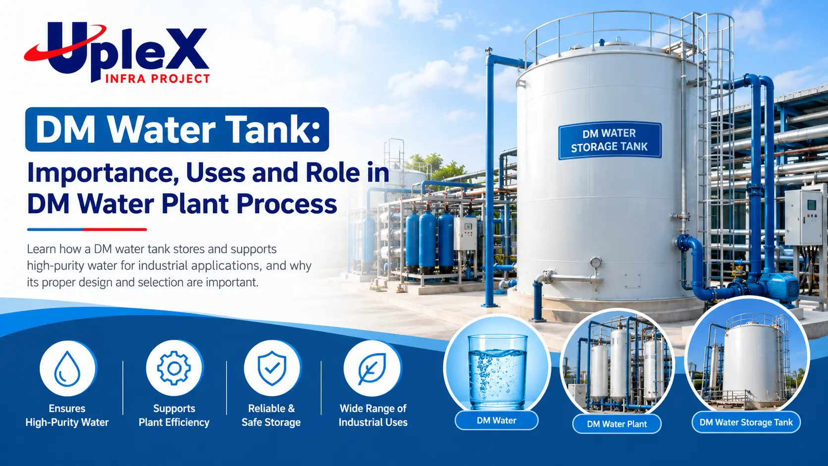 You are currently viewing DM Water Tank: Importance, Uses and Role in DM Water Plant Process